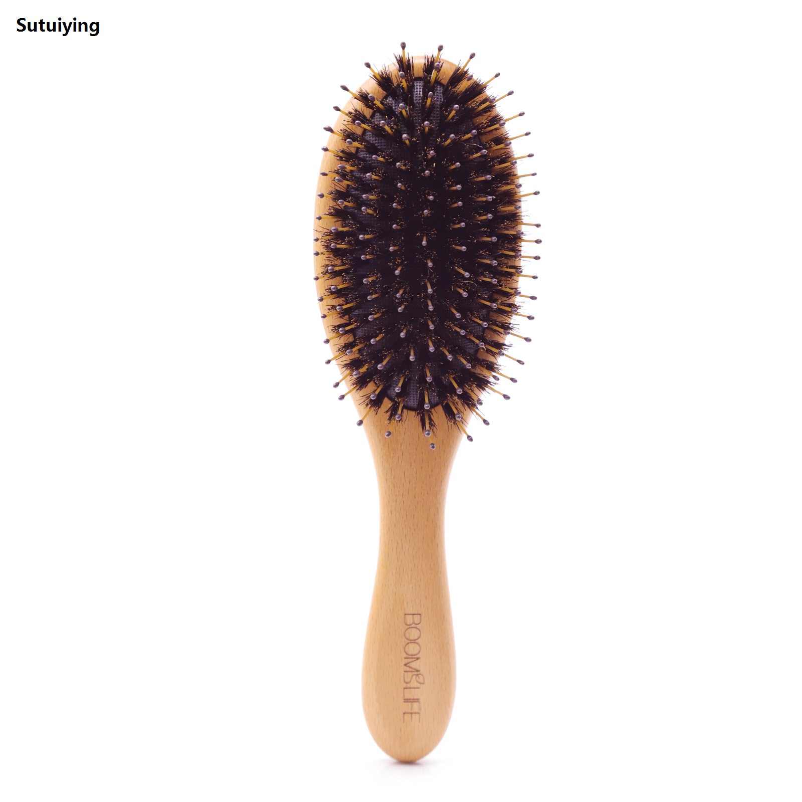 Wenefang Boar Bristle Hair Brush Women Wood Bamboo HairBrush Professional 2025 Curly Airbag Scalp Brush Comb for Hair Beauty Care Salon Tools