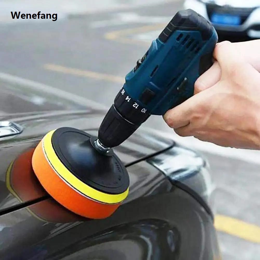 Wenefang Car Polishing Pad Soft Wool Pad Waxing and Polishing Locomotive Portable Body Polishing Disc Cleaning Scratch Removal Tool 3/4/5 Inch