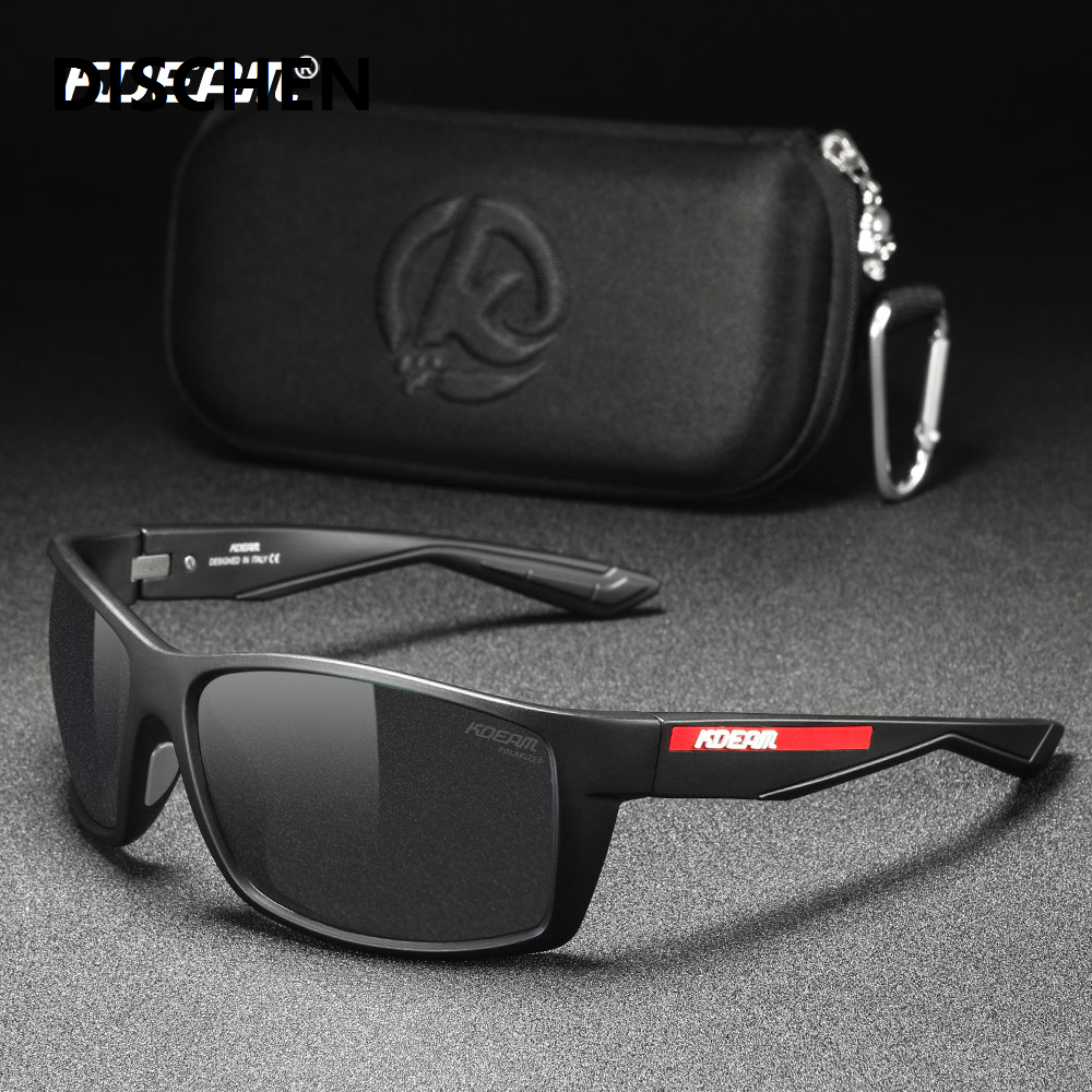 DISCHEN High Quality KDEAM 2024 Fishing Sunglasses Polarized And UV400 Protection Lens Men's Sun Glasses Unbreakable TR90 Material Frame