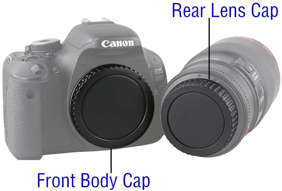 Front Body Cap Rear Lens Cap For Canon 70D 80D 90D 5D 6D 7D Camera