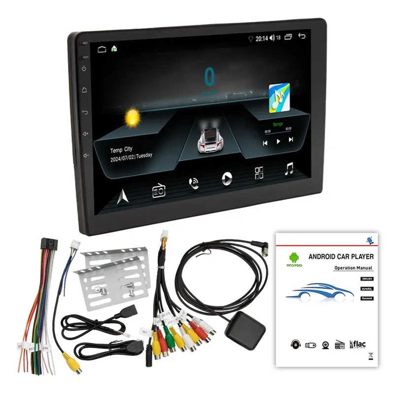 Car 10.1 Inch Bluetooth Portable Screen GPS Navigation Display Wireless Carplay Android Auto MP5 Player 2+64G