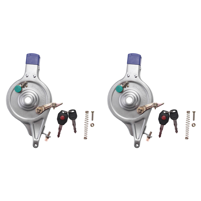 2X 100 Type Electric Bike Rear Drum Brake E Bike Rear Wheel Rise Brake with Lock E Bike Rise Brake