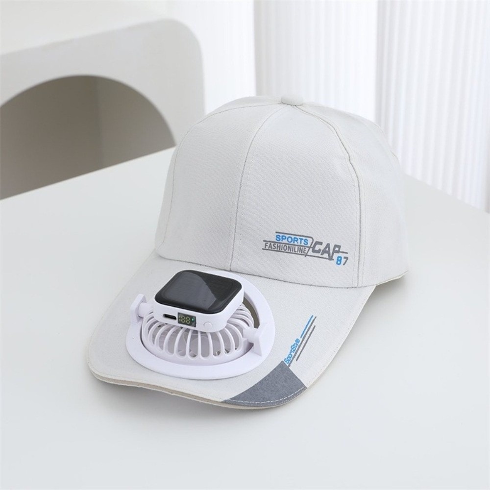 Fashion Built-in Fan Solar Cooling Fan Hat Breathable Sunshade Sun Protection Hat Cooling Fan Rechargeable Battery Baseball Cap Summer