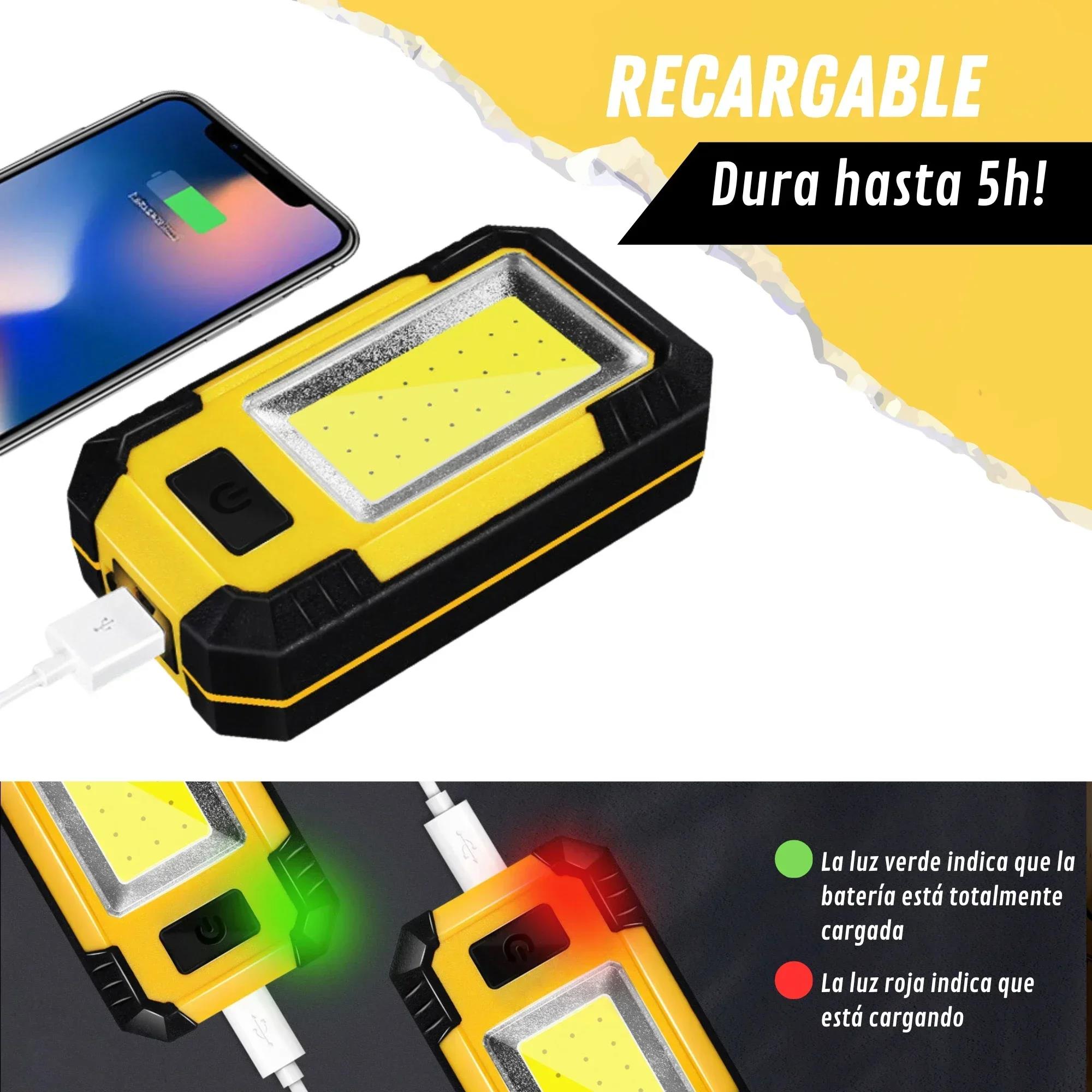 Profesional Rechargeable LED Flashlight Multifunctional Portable Torch COB Work Light with Magnet Outdoor Camping Lantern Power Bank