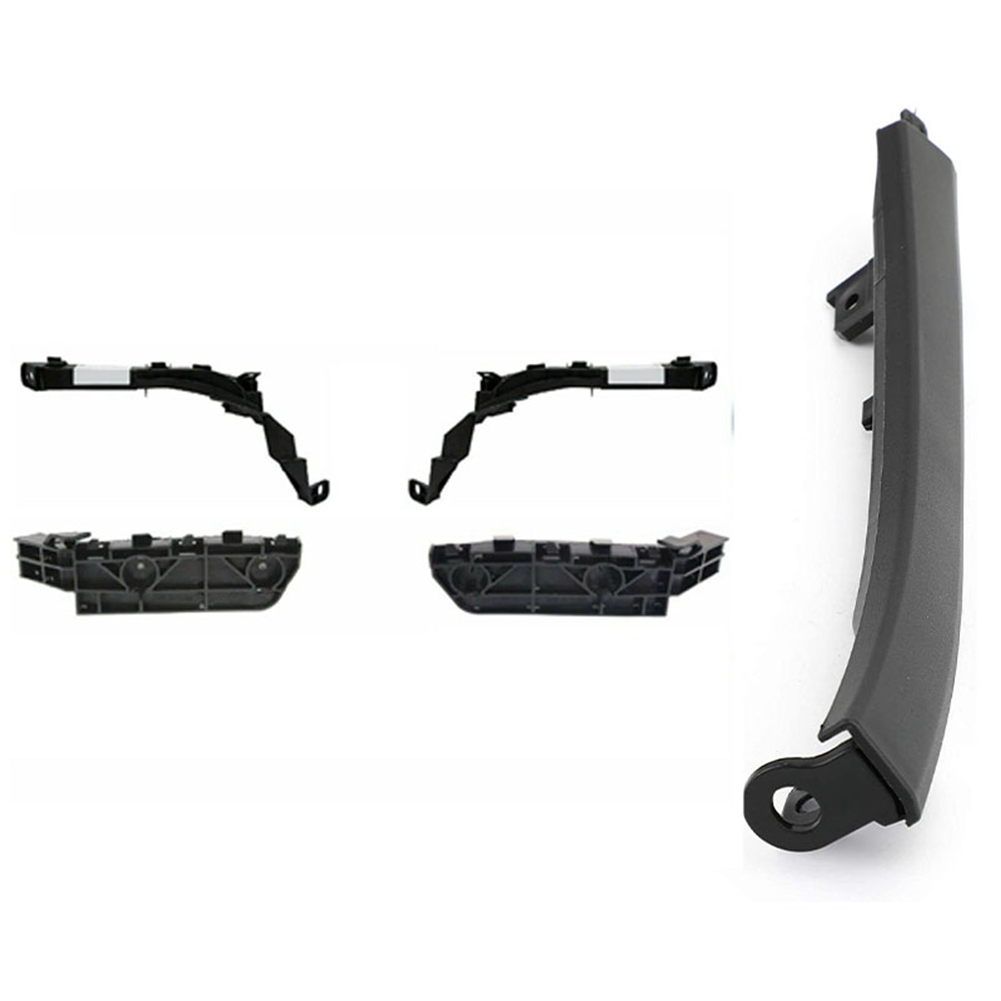 NAMUNY 4 Pieces Efront Headlights and Bumper Brackets Set for 2007-2011 & 1x Front Bumper Wheel Molding Trim
