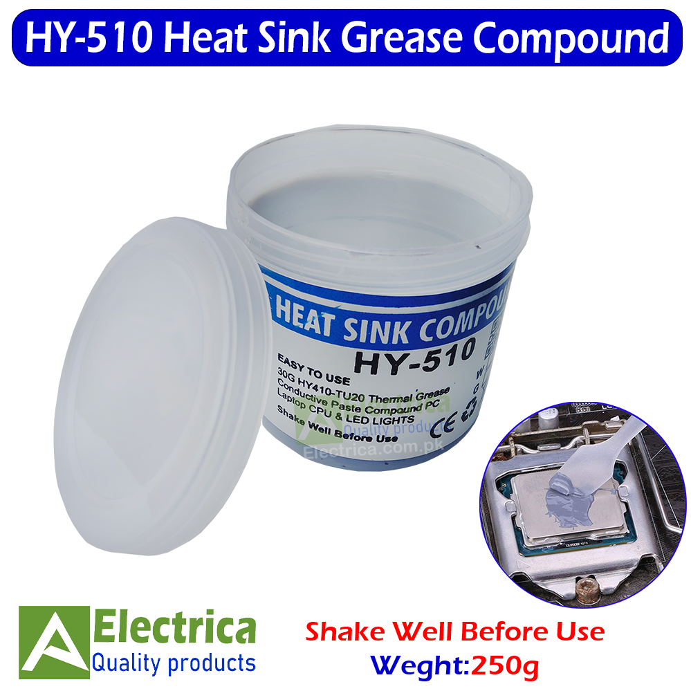 Vylon HY510 250g Grey Silicone Compound Thermal Paste Conductive Grease Heatsink for CPU GPU Chipset Termopasta Cooling with scraper by Electrica