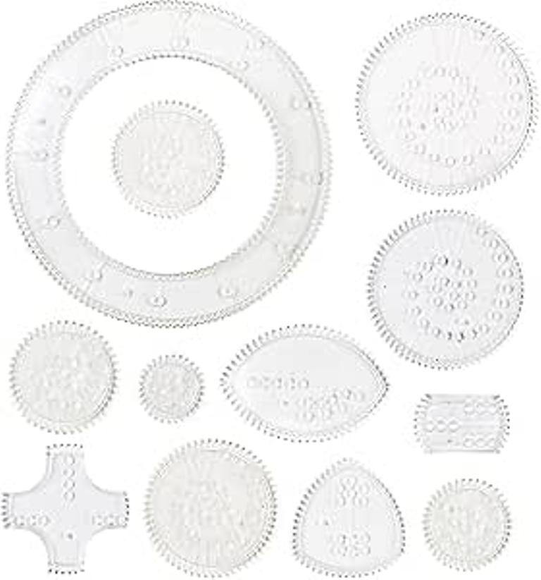 (12 Pieces) Drawing Kaleidoscope Set - Classic Gear Design Kit in a Collectors Tin - for Ages 8+