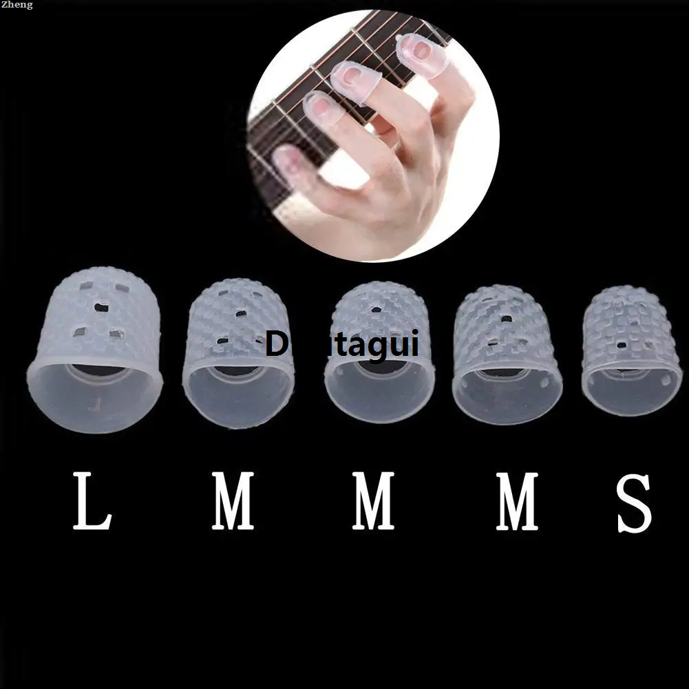 Difutagui Zheng Stringed instruments, electric guitars, gloves, pain playing, relief pieces Luxury High Quality set 5 finger sleeves, anti-slip gloves are applicable to ukuleles