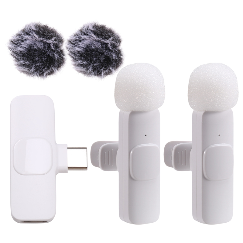 New Wireless Lavalier Microphone Portable Audio Video Recording Mini Microphone for Android PC Camera Live Gaming Phone