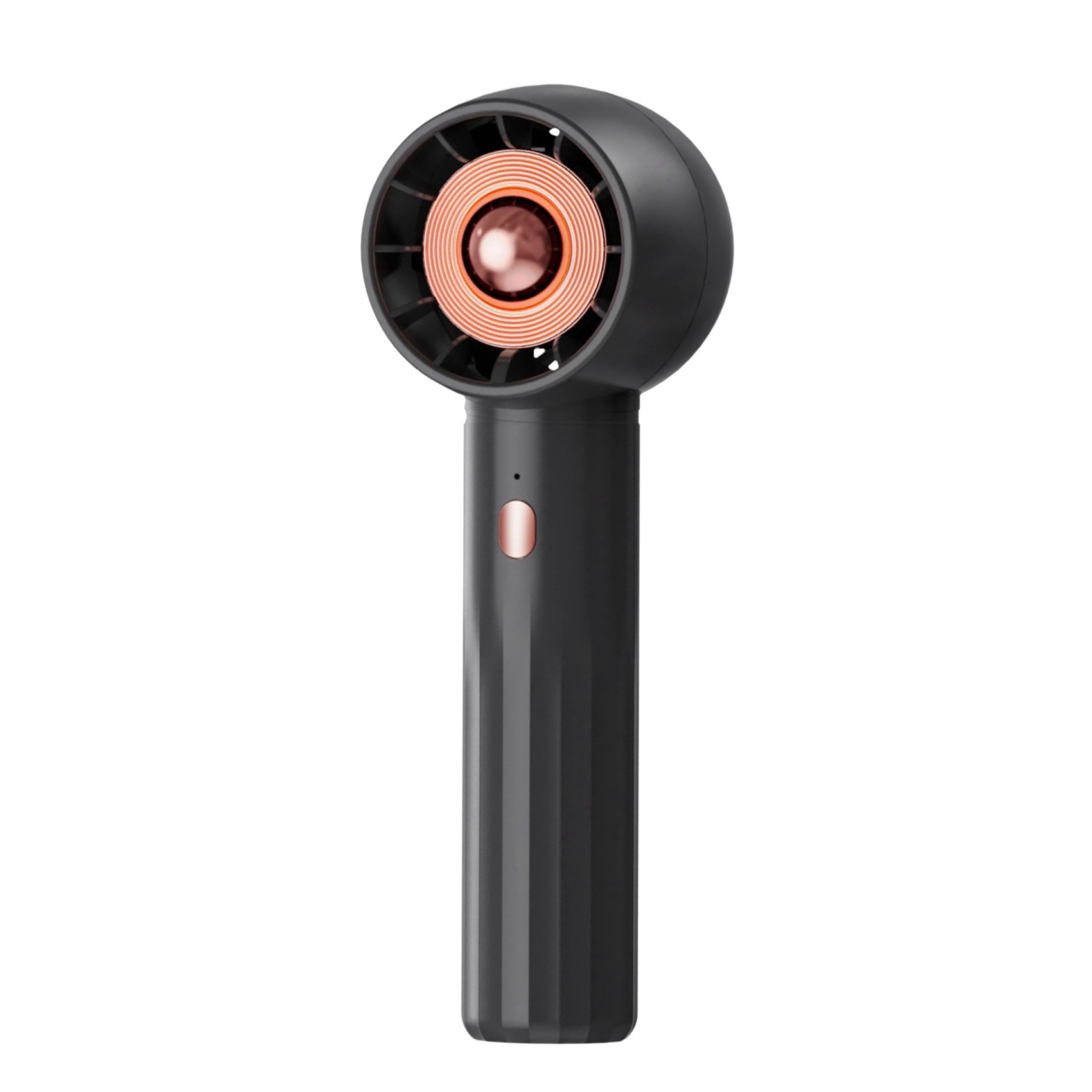 Spreeshop Mini Handheld Fan USB Charging Adjustable Personal Cooling Fan Turbo Portable Bladeless Fan for Travel Home Office Black