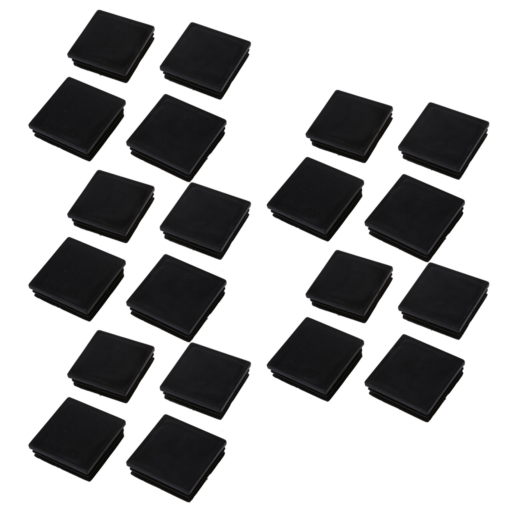 NAMUNY Plastic Square Tubing Tube Insert Blanking End Caps 50mm 2 Inch 20 Pcs