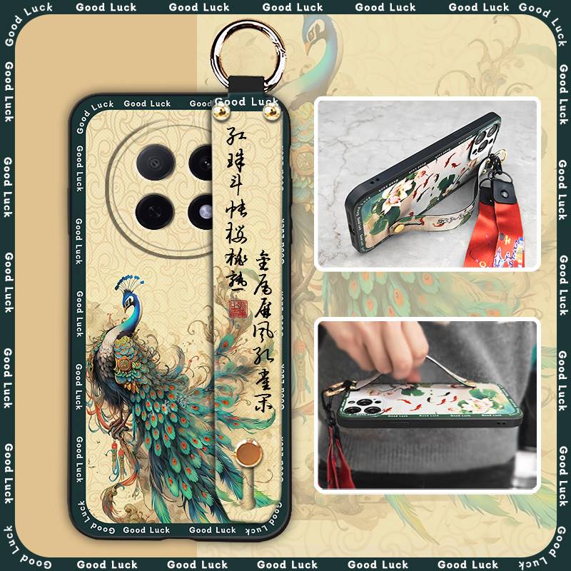 Durable Wristband Phone Case For infinix Smart8 Pro/Smart8 Plus/X6526/X6525B old lady Lanyard Shockproof for mom ring