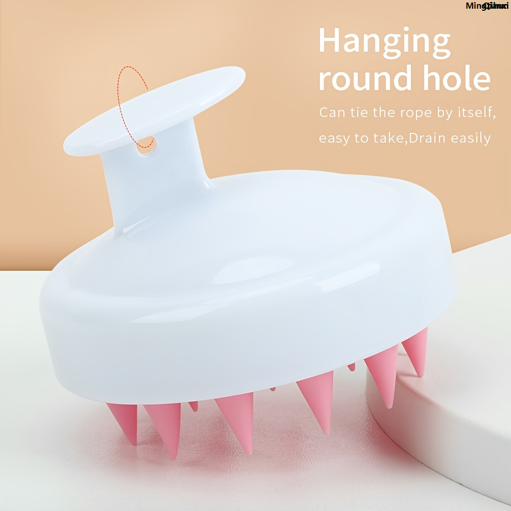 LutingFashion Mingtihun1pc Gentle Silicone Scalp Massager and Shampoo Brush for Hair Growth and Dandruff Removal - PVC Material, Non-Electric, Fragrance-Free Hair Care Tool for Scalp Massage and Hair Styling Portable