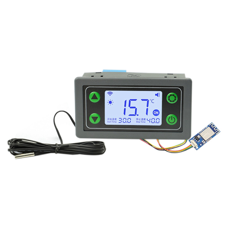 Thermostat Temperature Controller Digital Display Thermostat High Low Temperature Alarm Durable Easy Install