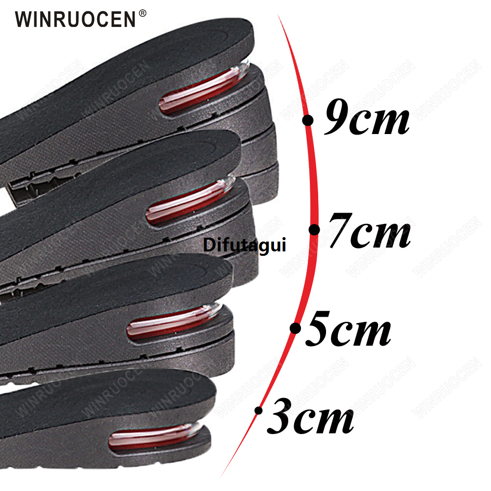 Difutagui New specials Invisible Height Increase Insole 3-9cm More Comfortable Supporting Hot Selling Cushion Height Lift Adjustable Cut Shoe Heel Insert Foot Pads