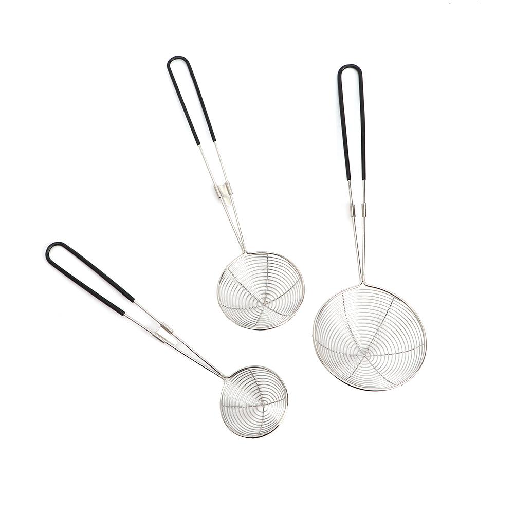 Stainless Steel Multifunction Home Kitchen Gadget Kitchen Skimmer Spoon Cooking Tool Colander Spider Strainer