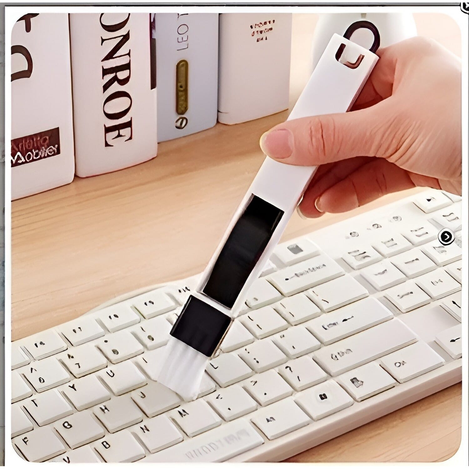 Portable Multifunctional Cleaning Brush For Door, Window, Keyboard Cleaner With Dust Shovel Rail Tool