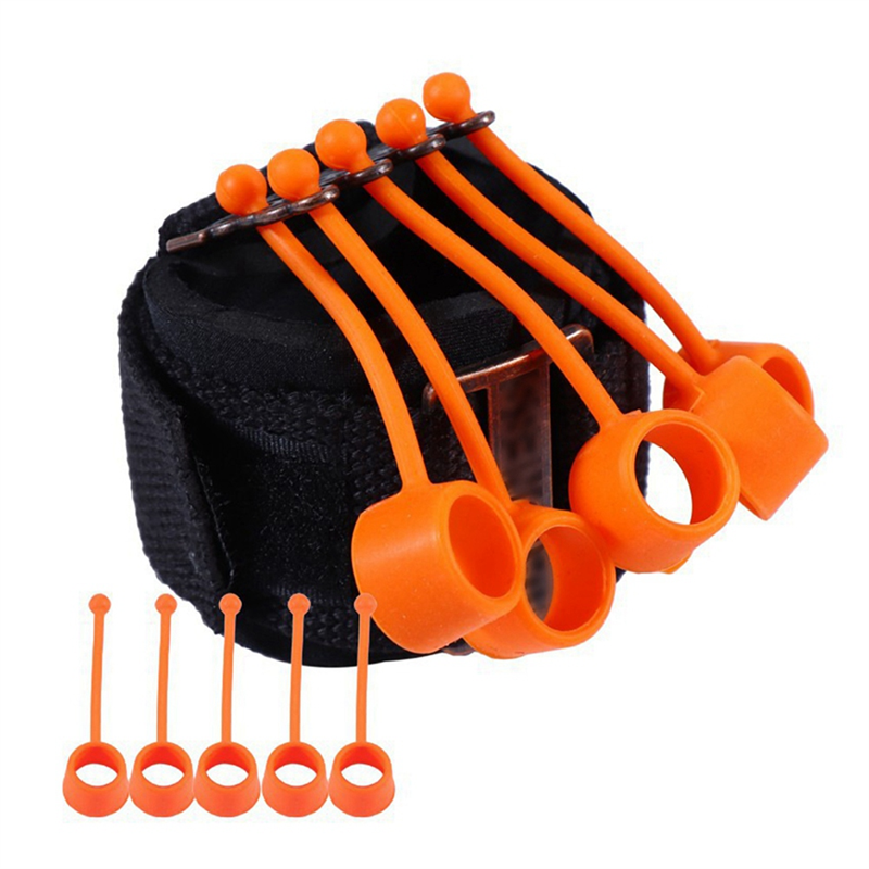 ARELENE Finger Flexion Extension Training Equipment Musical Instrument Finger Power Exerciser Silicone Hand Grip Orange(75lbs)