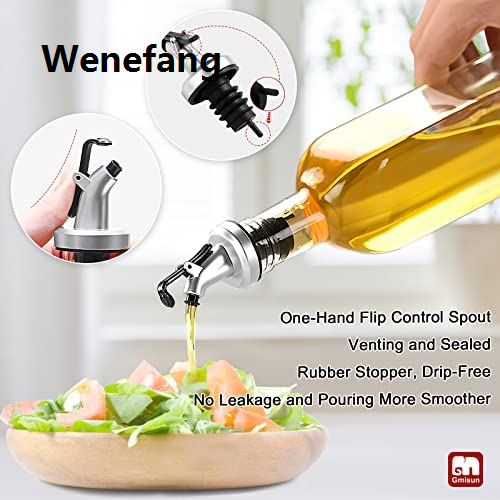Wenefang 250ML And 500ML Oil   Vinegar Bottle Set, 1 Pc Olive Oil Dispenser Bottle With Stainless Steel Funnel Oil and Vinegar Cruet