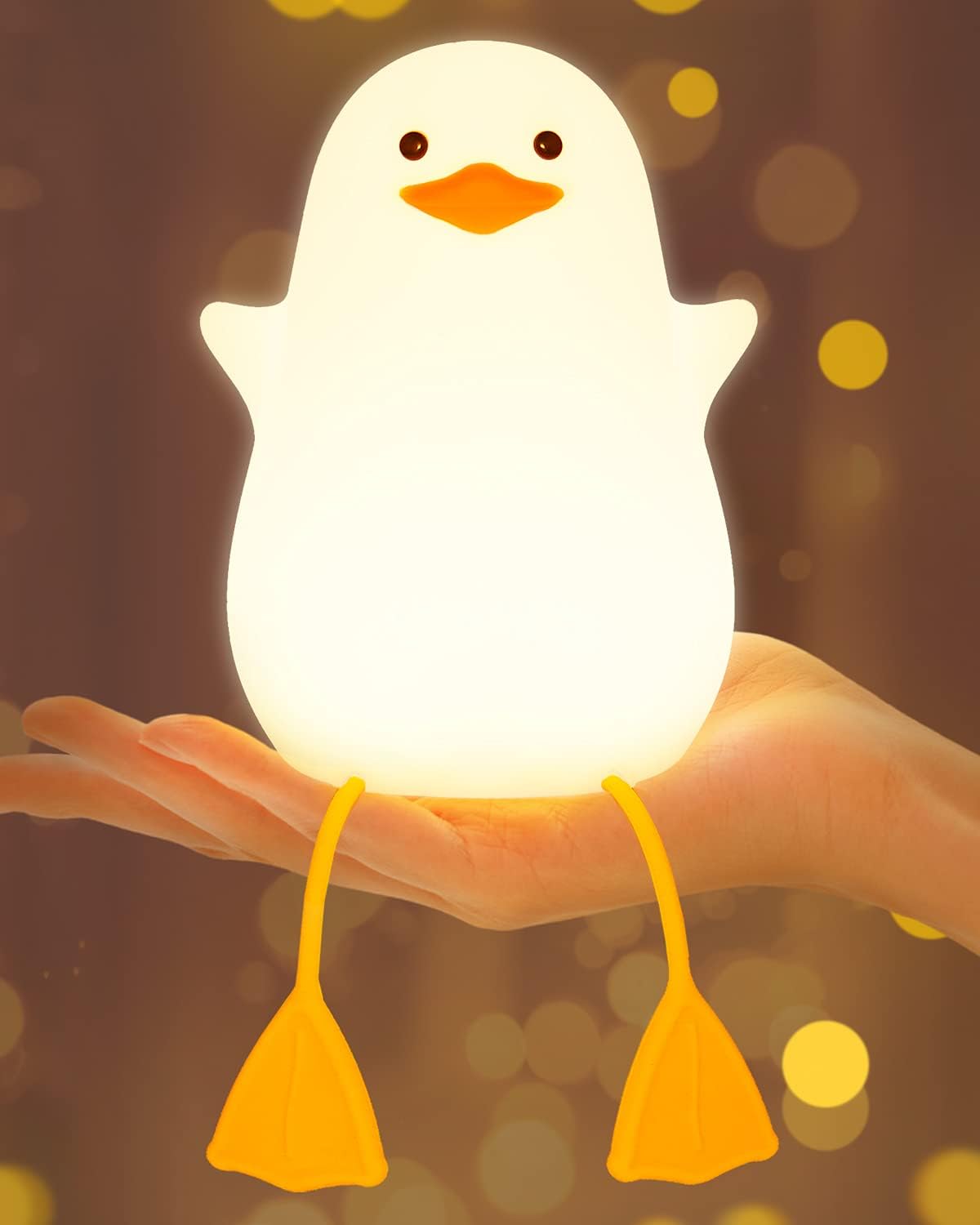 Rechargeable Duck LED Night Light for Kids | 2 Color Changing Modes | Dimmable Bedside Lamp/ Duck night light