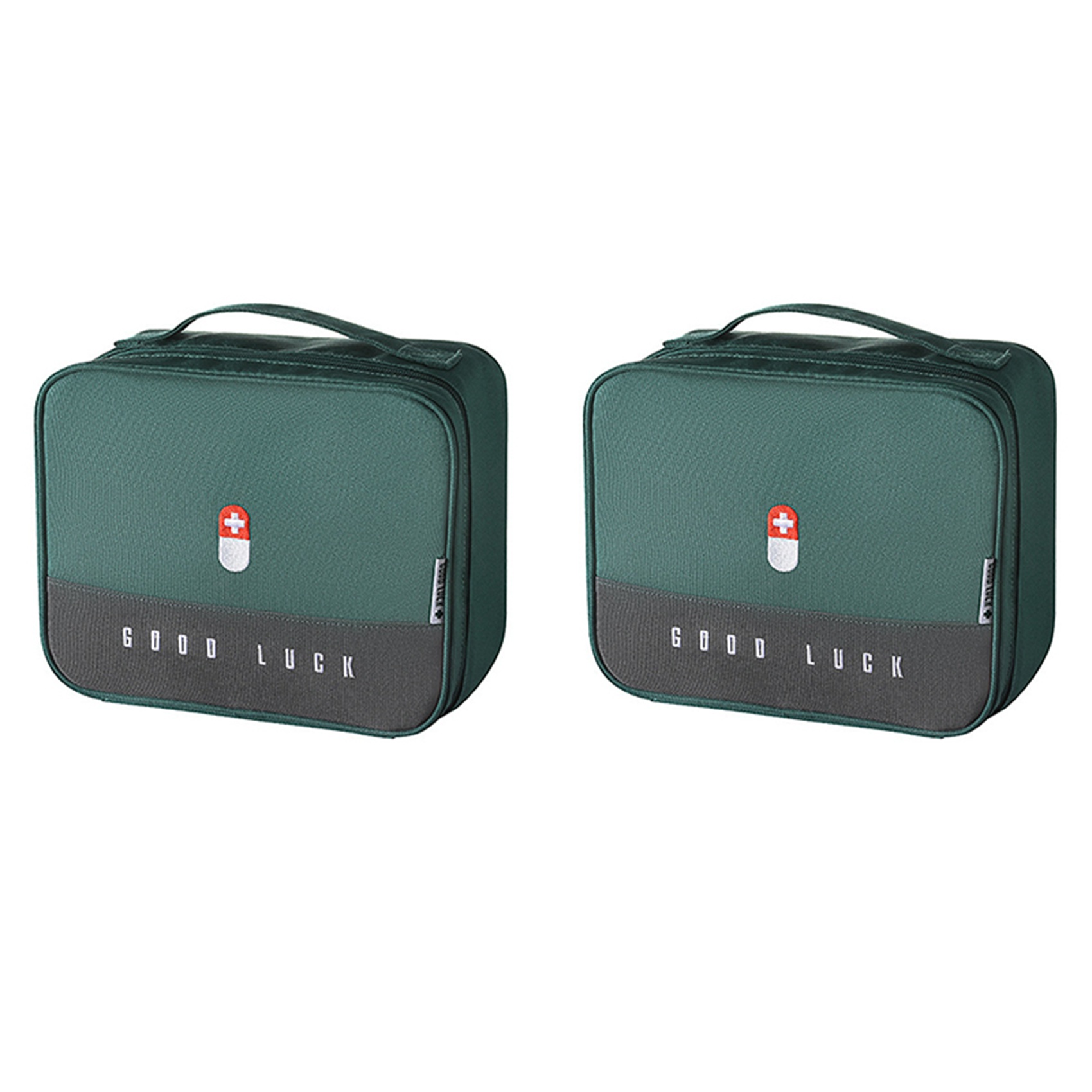 fasdaga 2X Portable Storage Bag Multifunctional Kit for Hiking, Backpacking, Camping, Travel, Car and Cycling Green