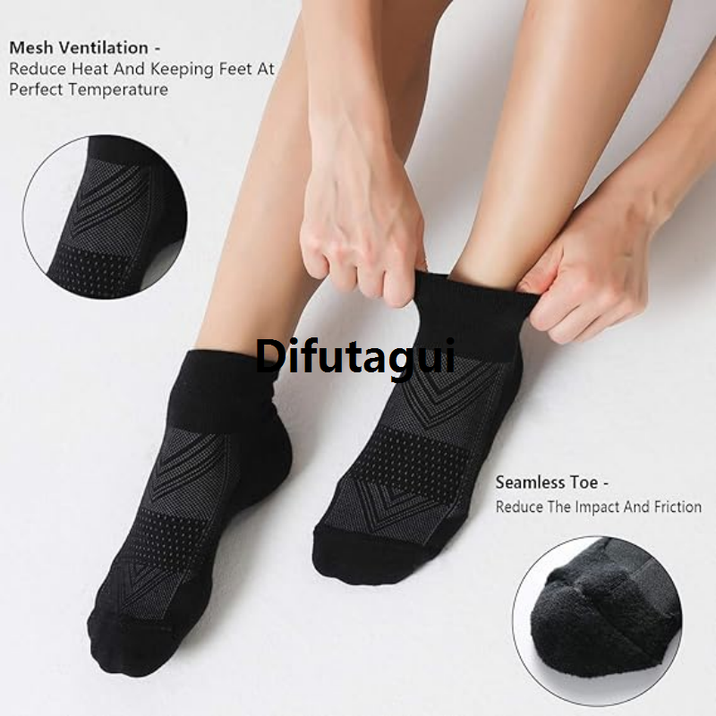 Difutagui Luxury Socks running sports, men's double Affordable 5 with padded ankle socks sports