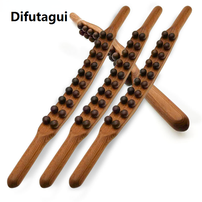 Difutagui Fifty percent discount Rolling Pin Universal Back Needle Massage Tendons Beech Wood Scraping Stick Point Treatment Guasha Relax Therapy Tool