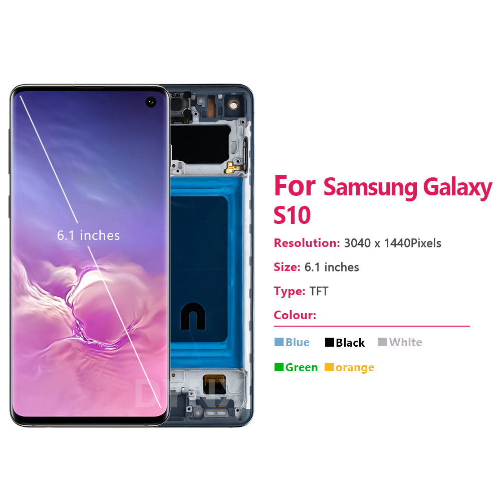 HOT 6.1'' For SAMSUNG Galaxy S10 SM-G973F/DS G973U G973 Amoled S10 Display LCD Touch Screen Digitizer Assembly