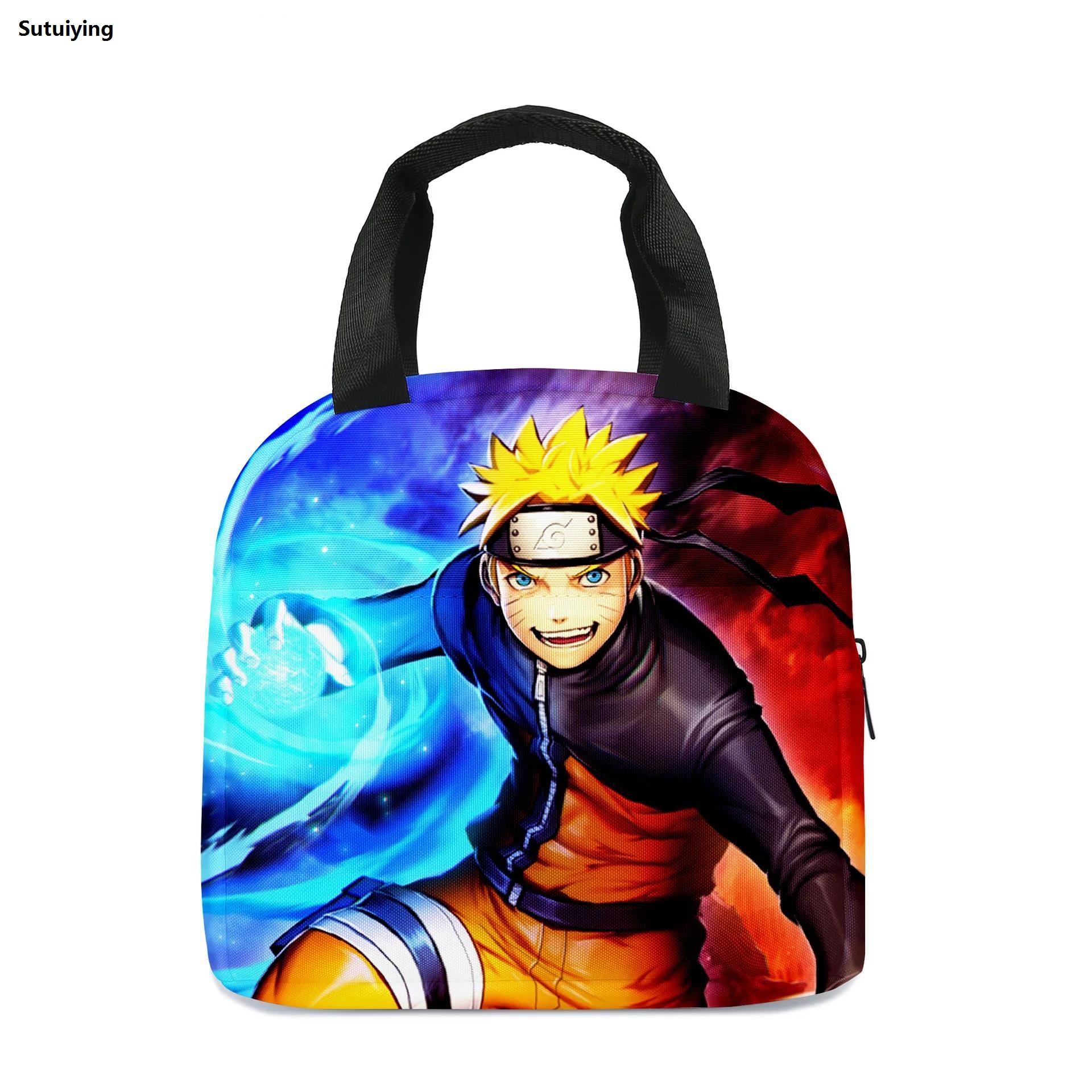 Sutuiying Naruto Children's Lunch Bag Handbag Primary School Lunch 2025 New Box Bag Diy Ice Bag Anime Kawaii Cartoon School Bag