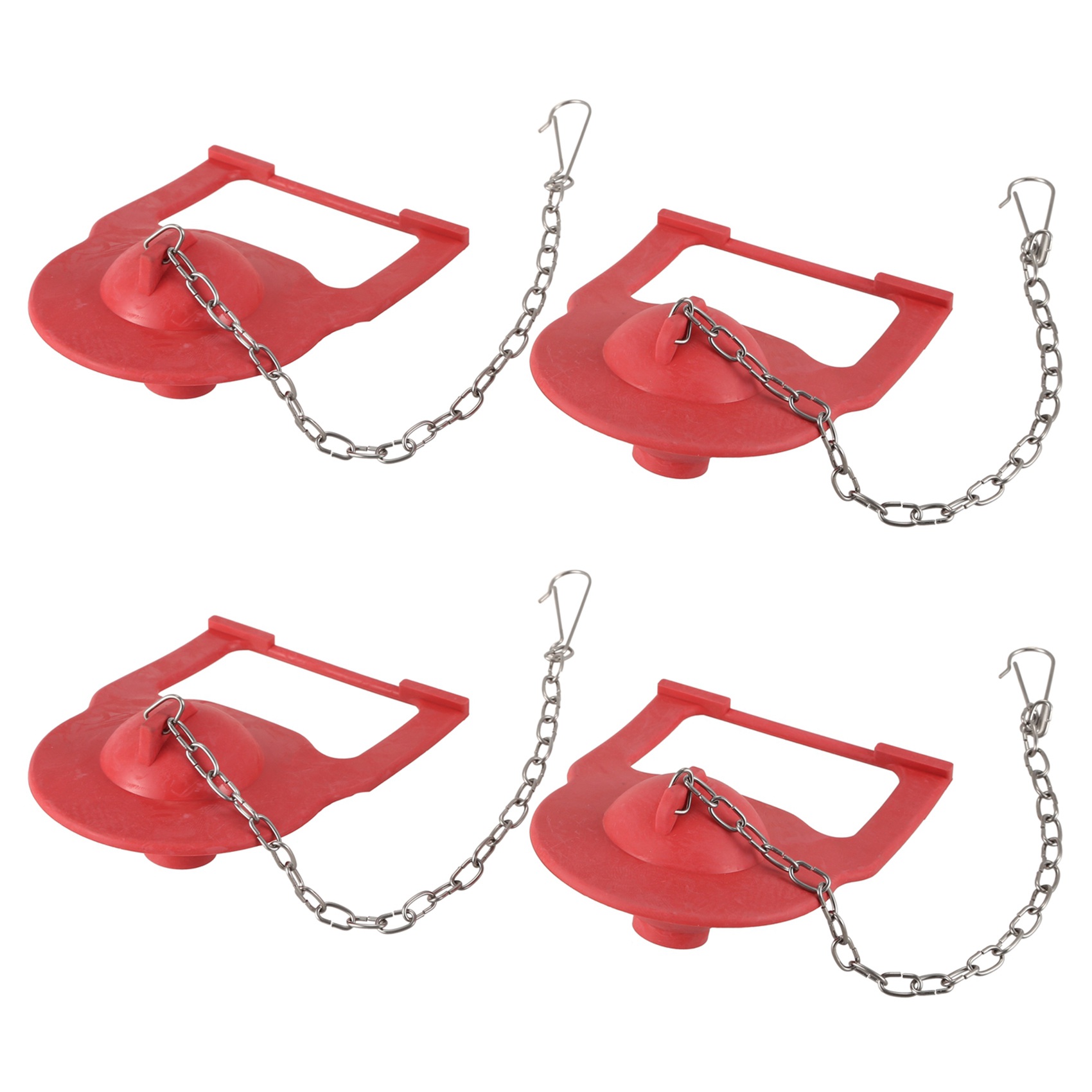 NAMUNY 4 PCS 2 Inch Toilet Flapper for -Fin Flapper Replacement Kit, Replace for , with Steel Chain and Hook