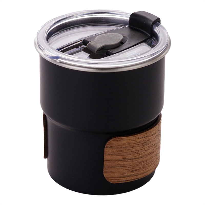 NAMUNY Outdoor Anti-Scalding Camping Cup 304 Stainless Steel Water Cup Portable High-Temperature Coffee Cup Black