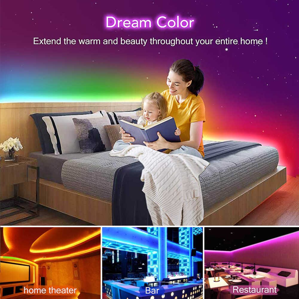 5 Meter 2835 Big Size SMD LED Premium RGB Led Strip with Free Adapter / Connector