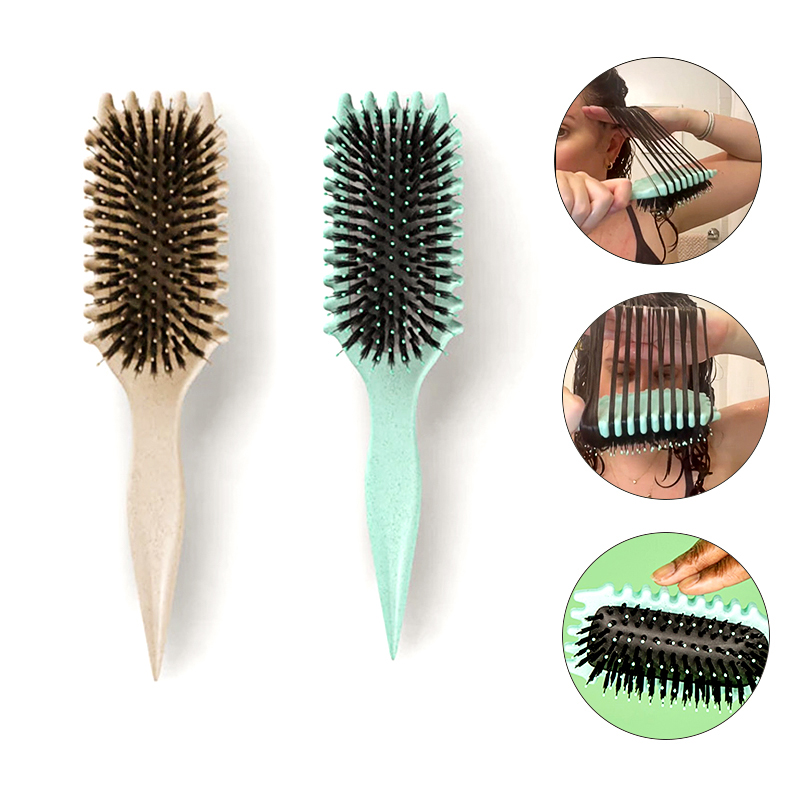 Wenefang Fashion 3 in 1 Professional Curl Define Styling Brush multifunctional Hairbrush Portable Hair Styling Tools Hairdress Accessories