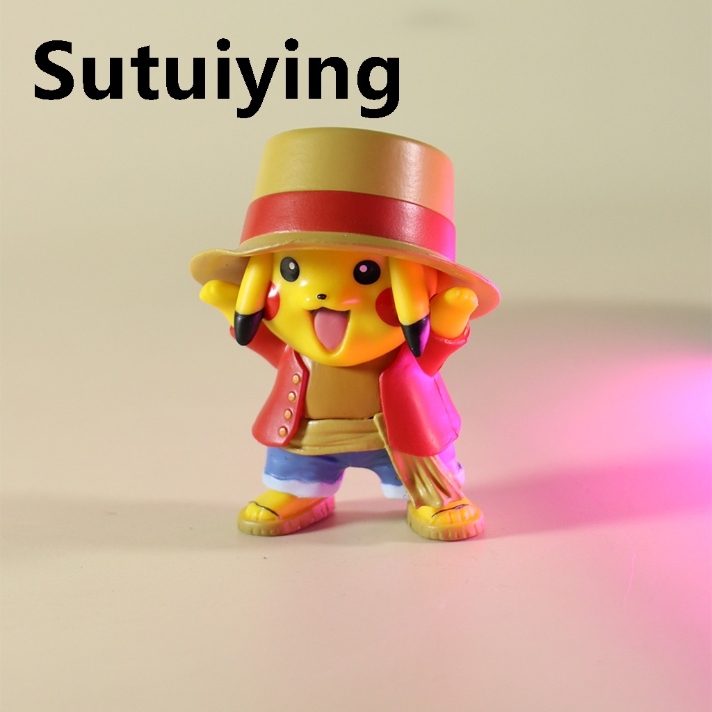 Sutuiying Pokemon Pikachu Model Gifts for Family and Friends Anime New Character Collection Statues Birthday Ornaments