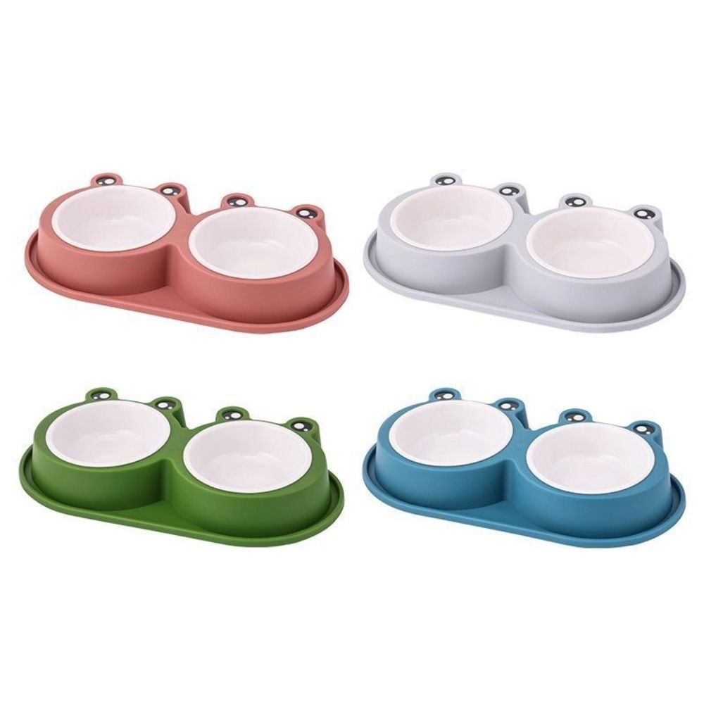Cute Non-slip Cat Bowls Cartoon Frog Detachable Dog Water Bowl Drop Resistant Stable Dog Bowls Pet Supplies