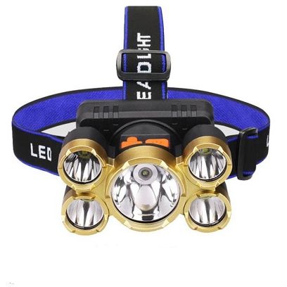 5 LED USB Rechargeable Portable Flashlight Lantern Headlamp Outdoor Camping Headlight