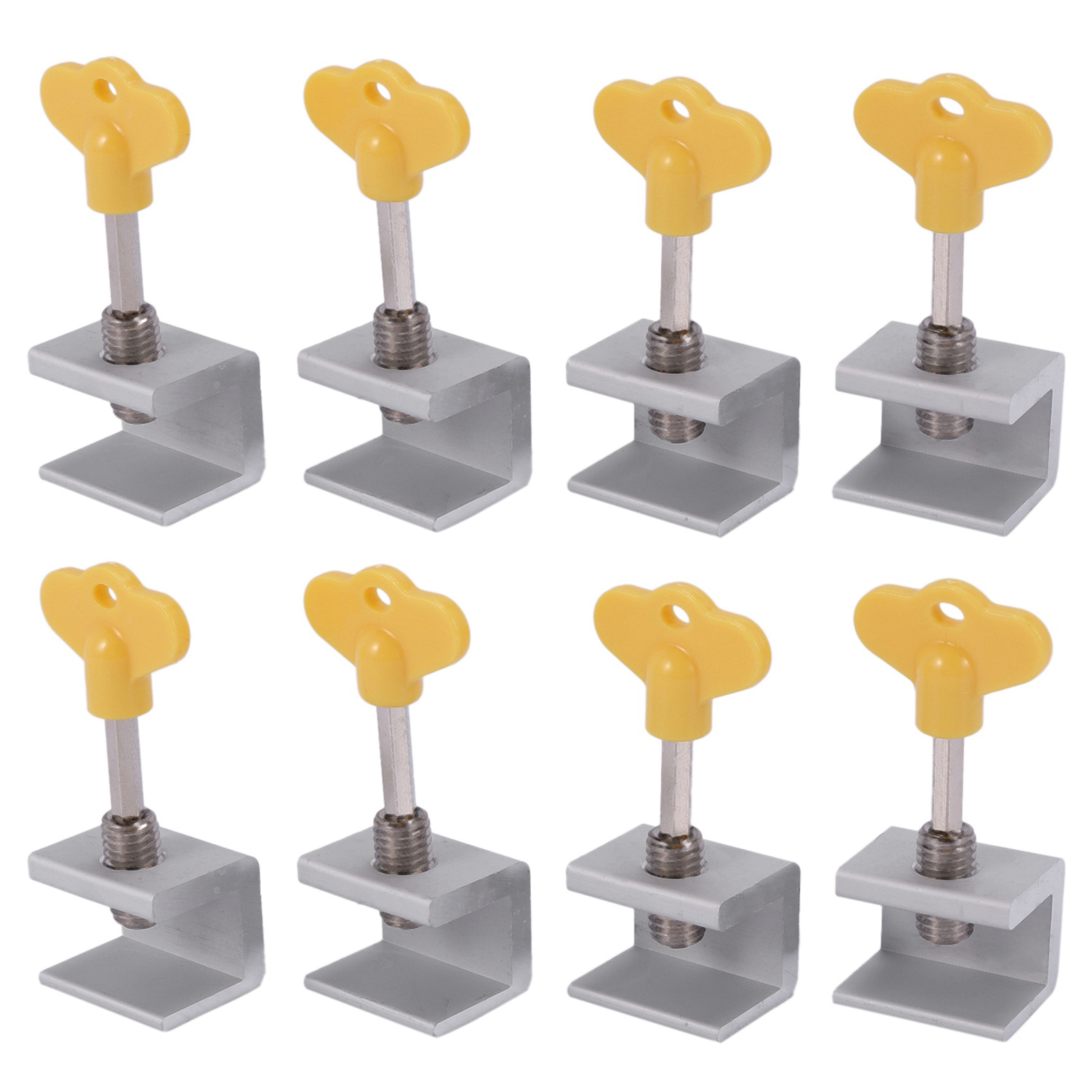 NAMUNY 2 Sets Adjustable Sliding Window Locks Stop Aluminum + Plastic Door Frame Security Lock with Keys