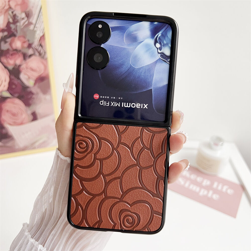 HODON Fashion Solid Color Flower Phone Case For XiaoMi Mix Flip Cases PC Hard Shockproof Protective Back Cover