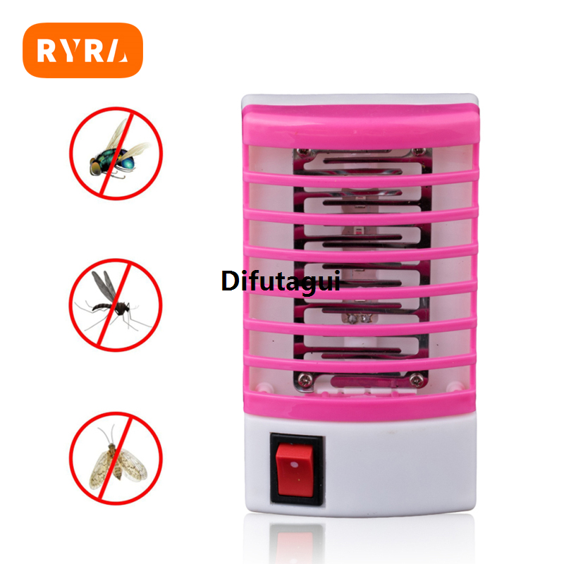 Difutagui RYRA Portable LED Mosquitoes Killer Lamp EU/US Plug Mosquitoes Trap Affordable Night Lamp Electric Flies Repellent Flies Insect Room Zapper