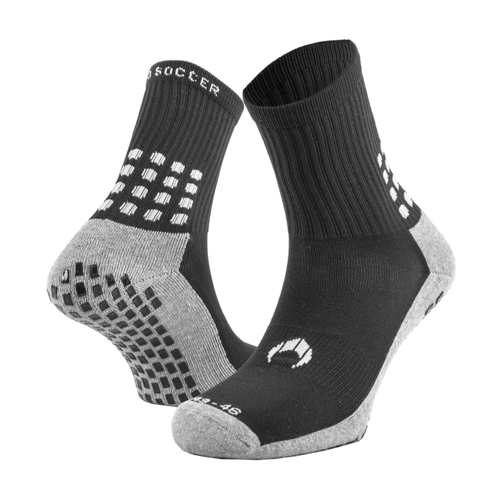 Pack Of 2 Pairs Men's Anti-Slip Sports Athletic Rubber Grip Football Futsal Game Socks