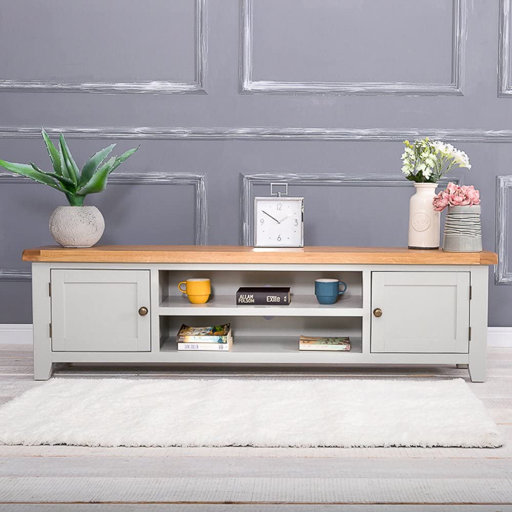 KAMAKHYA DECOR white Painted MDF MADE Extra Large TV Unit