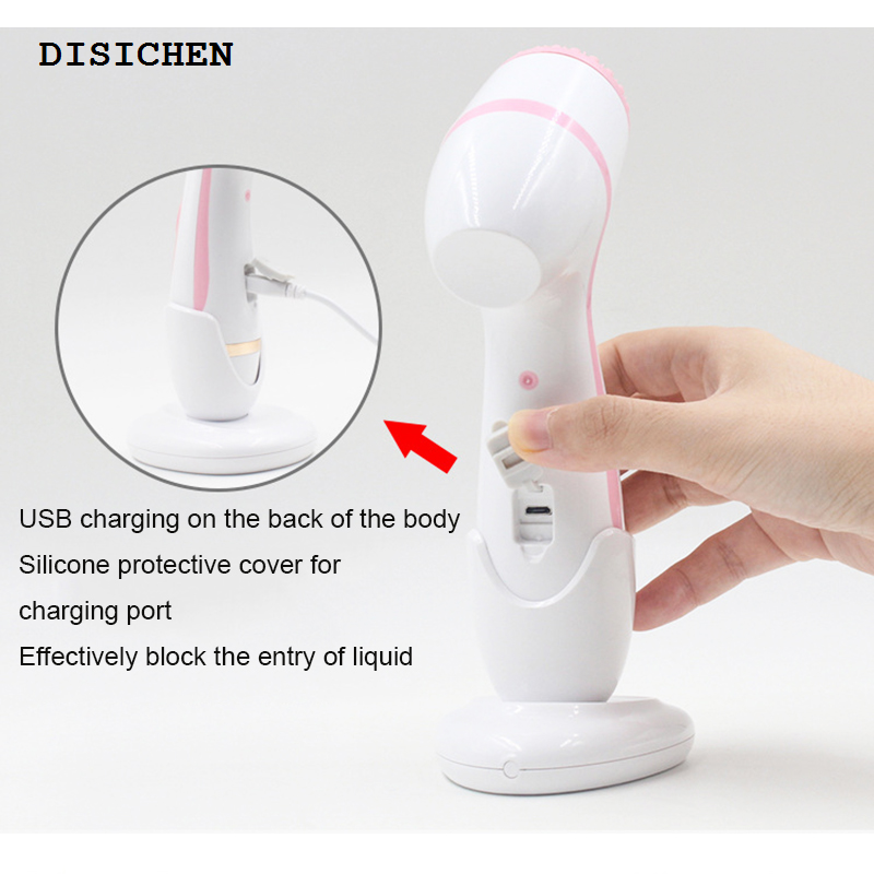 DISICHEN 【2025 Version】 Ultrasonic Cleaner Electric Cleansing Brush 3 In 1 Face Massagers Sonic Rotating Cleansing Brush Galvanic Remove Blackheads Tool