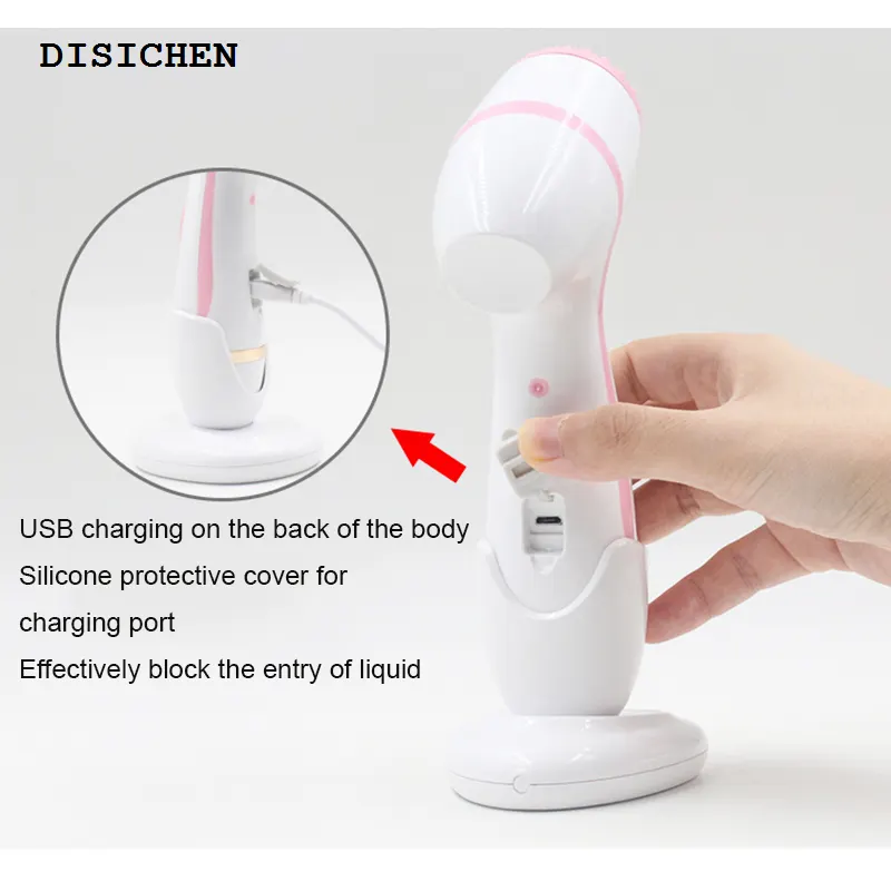DISICHEN 【2025 Version】 Ultrasonic Cleaner Electric Cleansing Brush 3 In 1 Face Massagers Sonic Rotating Cleansing Brush Galvanic Remove Blackheads Tool