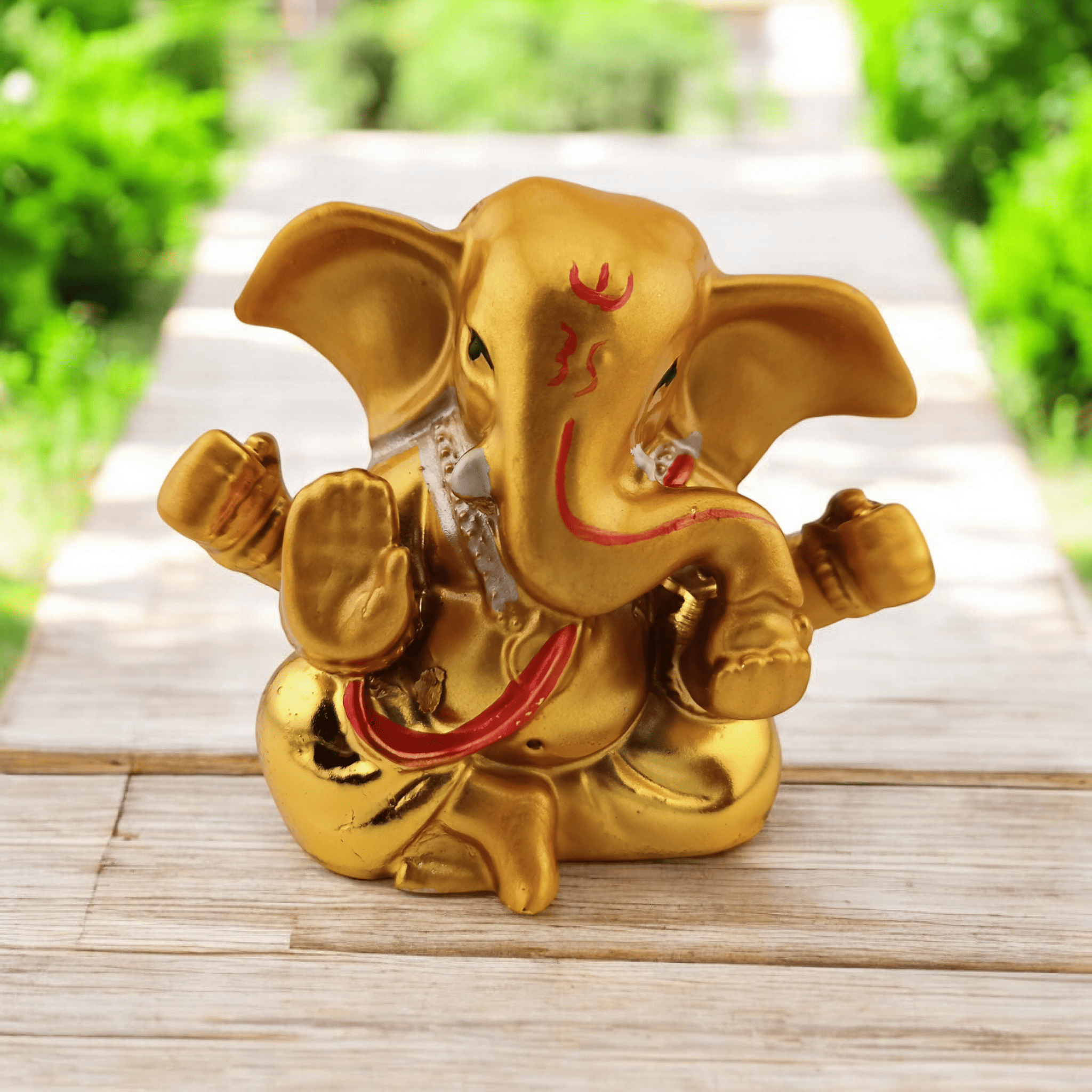 Golden Ganesh Statue Height-6cm