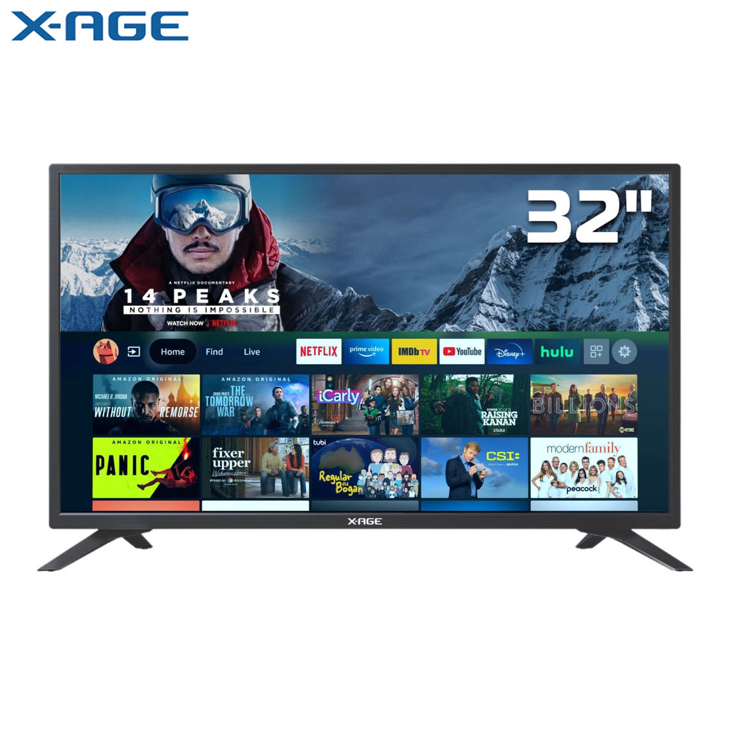 X-AGE 32" Smart LED TV (1+8GB) - 1080p Full HD (X32SHD)