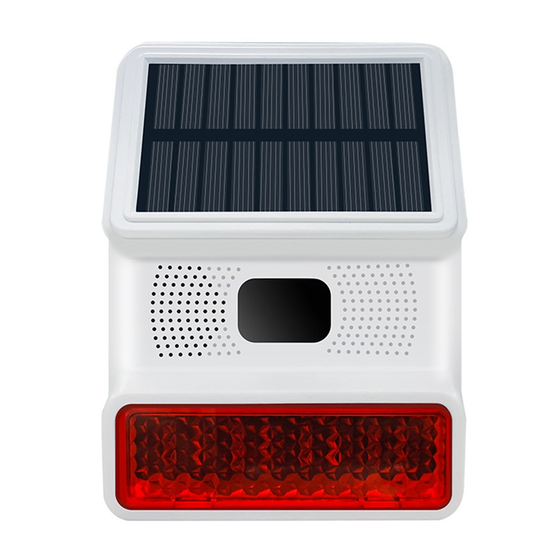 OUMERY Wireless Solar Strobe Alarm Light Sound Flash Outdoor Alarm Siren for 433MHz Wifi GSM Alarm System for Home,Farm