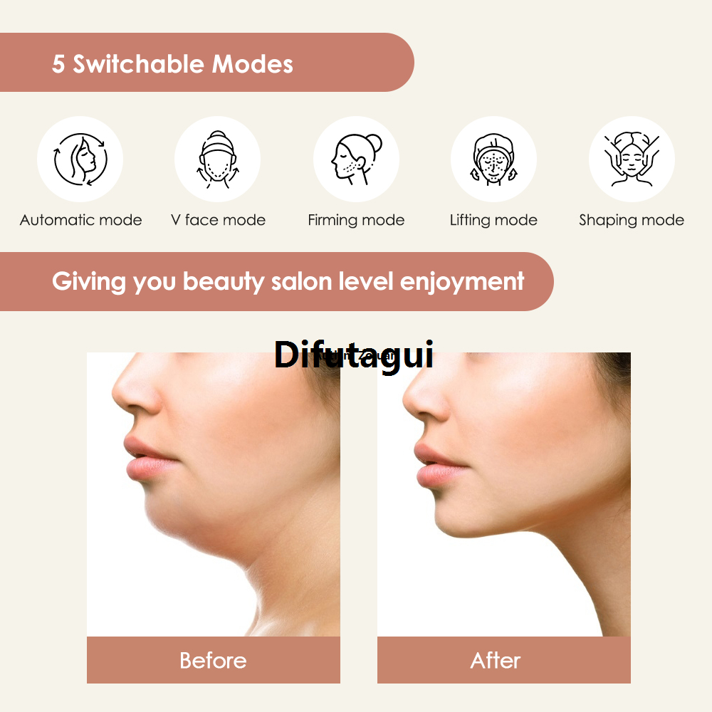 Difutagui 5 Beauty Display LED Rechargeable Instrument Portable Facial LineV 【2025 Version】 Lifting Massager Facial Massage Facial Instrument Model Mode