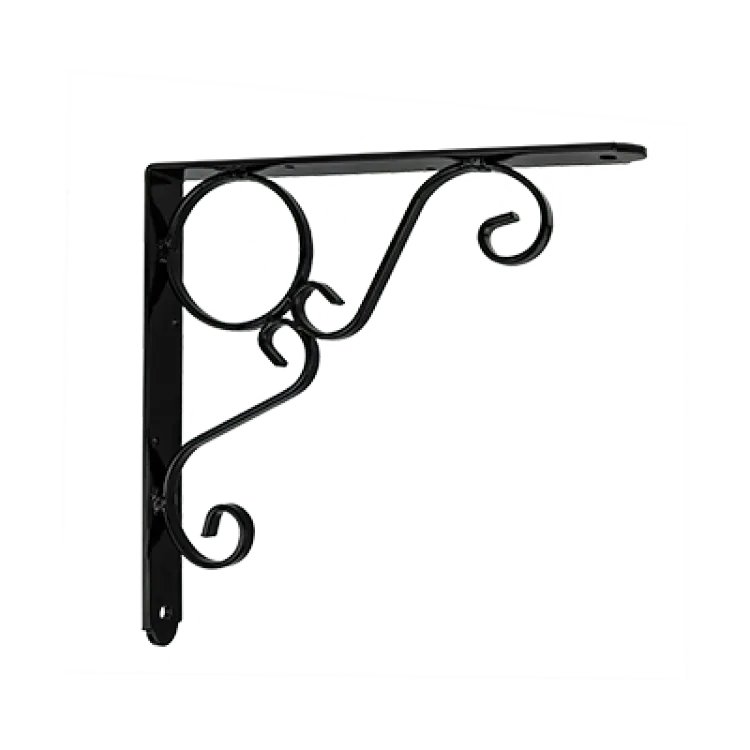 2 Pieces Pack 8" * 8" * 1" Heavy Duty Angle Bracket L Bracket for Wall Shelf, Wood, Table, Shop, Showroom, Hotel, Rack (10 x 7 Inches, Black) Cast Iron Brackets Hanger with Pegs/Grips/Nails Brace Wall Furniture Shelf Brackets Braces Iron Wrought Iron