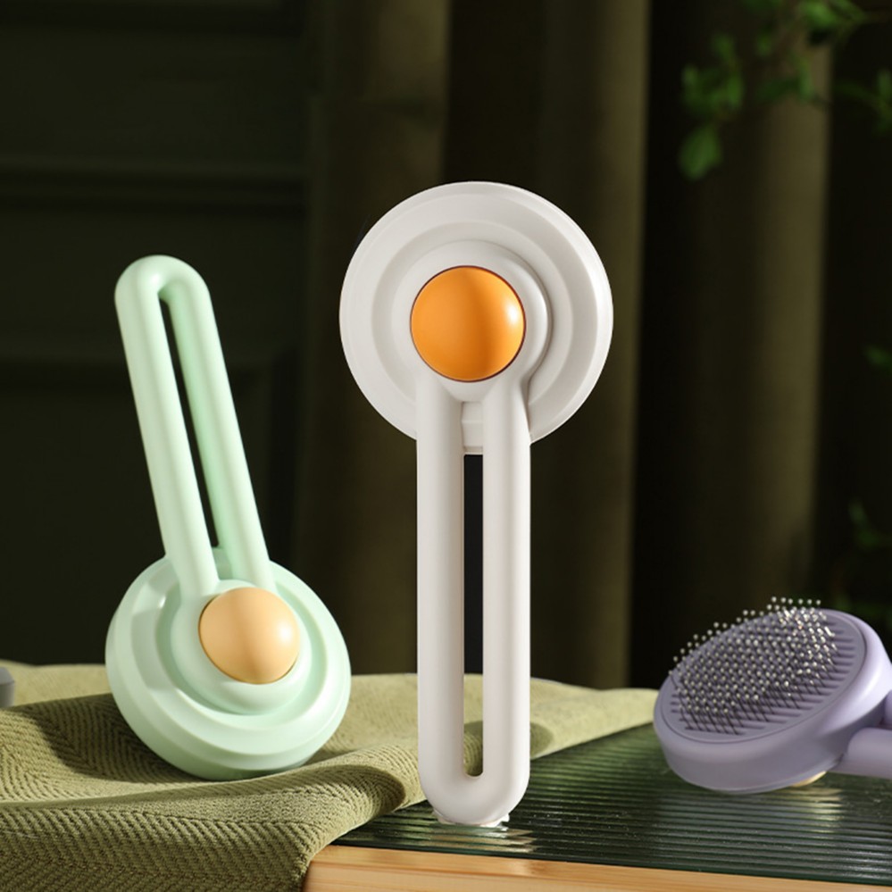Premium Pet Egg Yolk Massage Brush with Self-Cleaning Mechanism and Stainless Steel Needles for Cats and Dogs