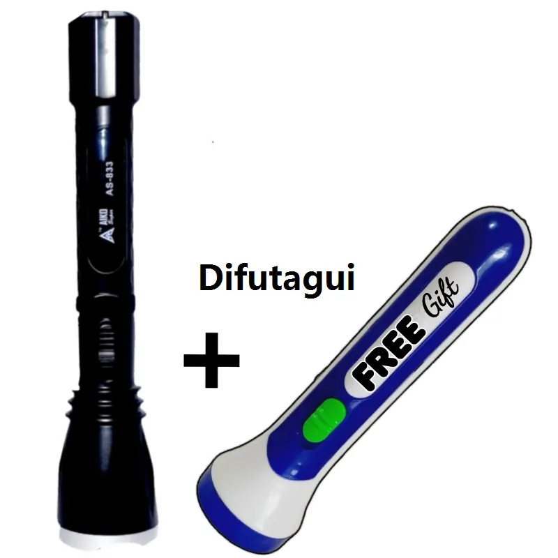 Difutagui AIKO Flashlights - Rechargeable Hi power Torch Luxury + ( FREE Quality aa cell LED torch )